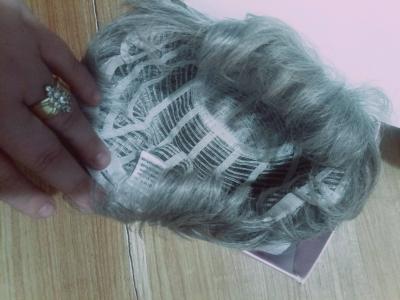 Paula young grey wig 80s style - Thumbnail 5