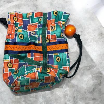 colorblock drawstring pouch bag - Thumbnail 3