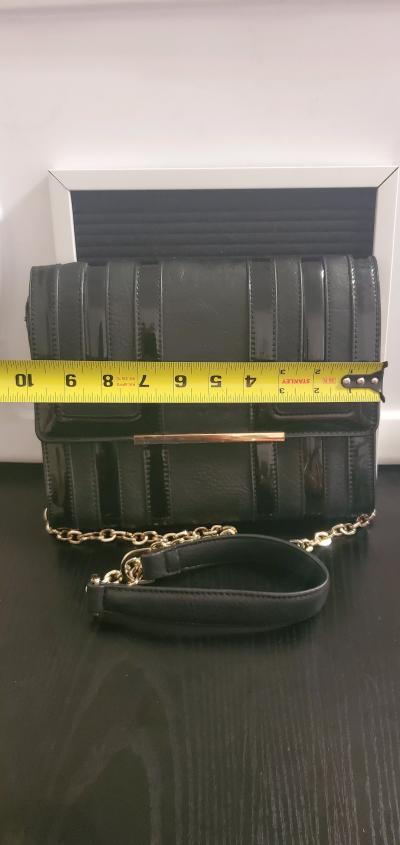 Big Buudda Black Handbag with Chain Strap - Thumbnail 3
