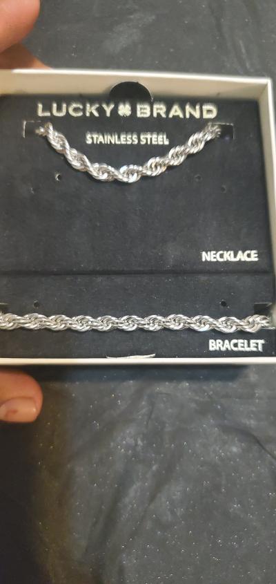 Lucky Brand Stainless Steel 304L 5MM Rope Chain Necklace 22 - Thumbnail 4