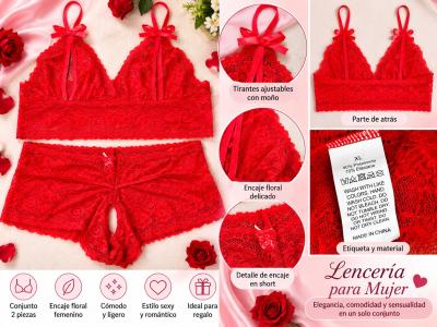 Conjunto de Lencera Sexy para Mujer de 2