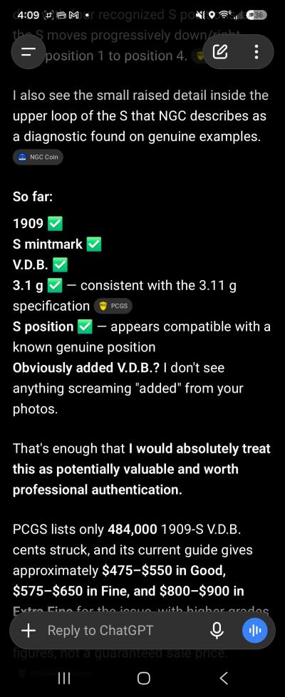 1909 vdb s wheat - Thumbnail 8