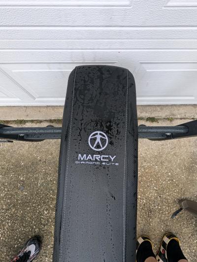 marcy weight bench with 100 lbs of weights - Thumbnail 5
