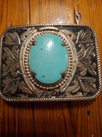 Mens Turquoise Belt Buckle