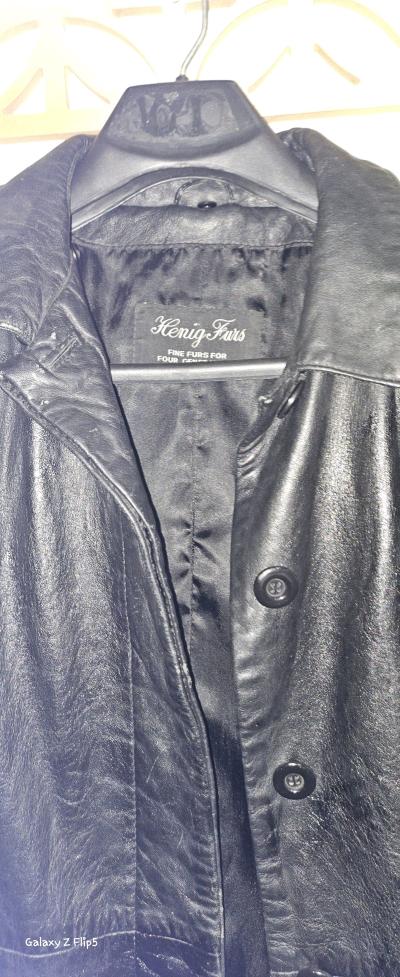 Leather trench coat - Thumbnail 4