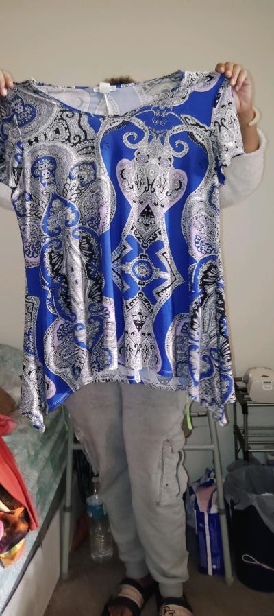 Womens silk like dress shirt 3x