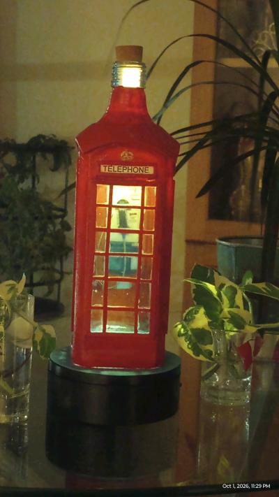 British Red London Telephone Booth Nightlight