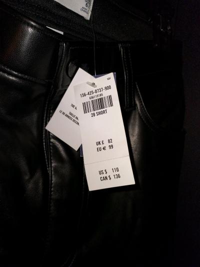 Ambercrombie and Fitch Black Faux Leather Pants Size 6s - Thumbnail 4