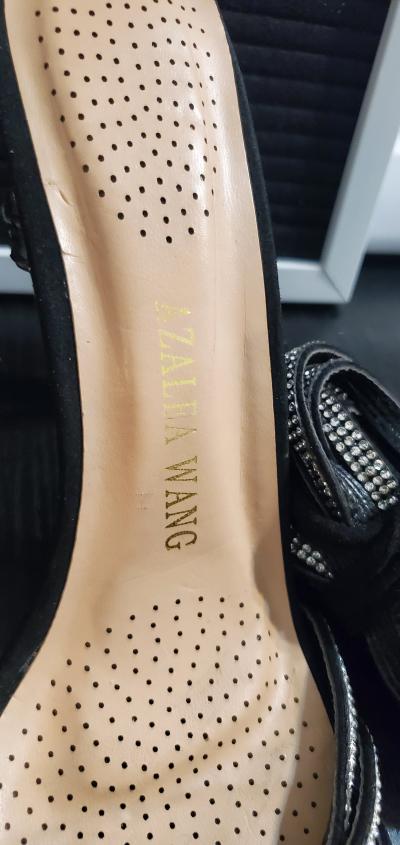 Azalea Wang Black Rhinestone LaceUp Heels - Thumbnail 2