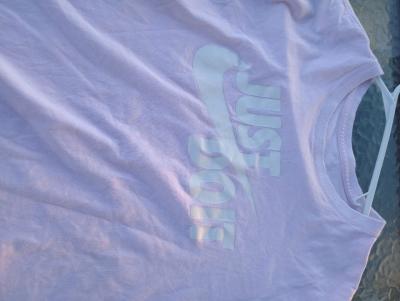 Nike pink womens shirt medium size Just Do It