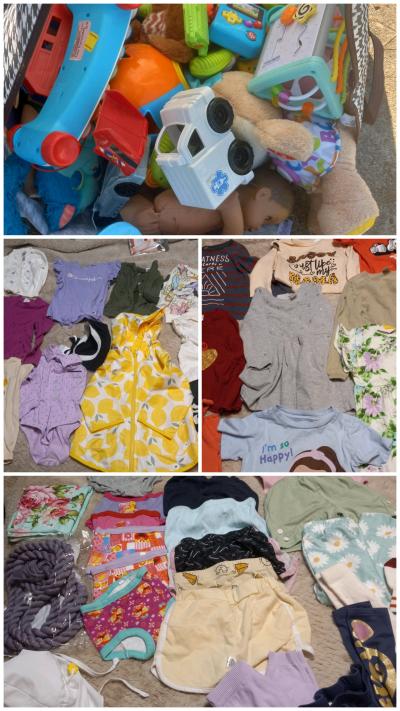 Baby clothes and toys