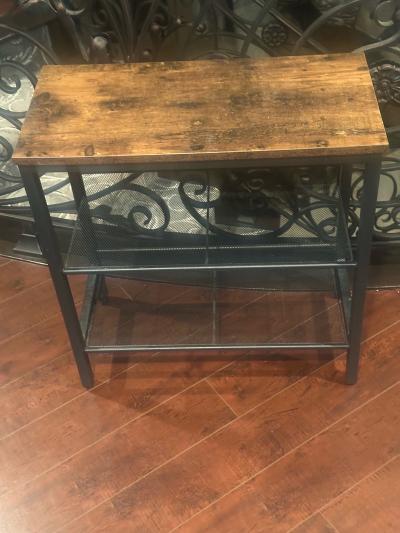 HOOBRO End Table 3Tier Narrow Side Table Nightstand with 2 F - Thumbnail 3