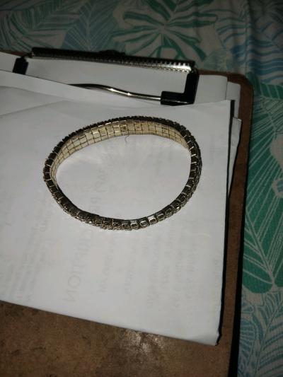 Womens Thin Gold Bracelet with Diamonds