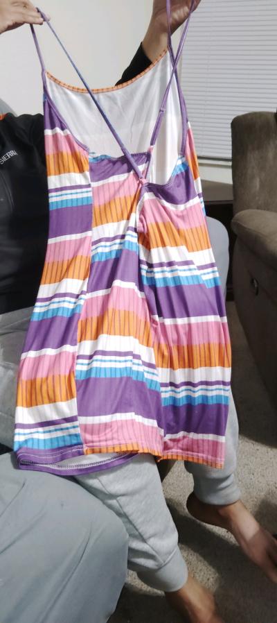 Womens Multi colored Dress - Thumbnail 2