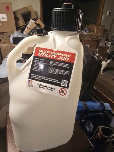 Brand New 55 Gallon MultiPurpose Utility Jug White