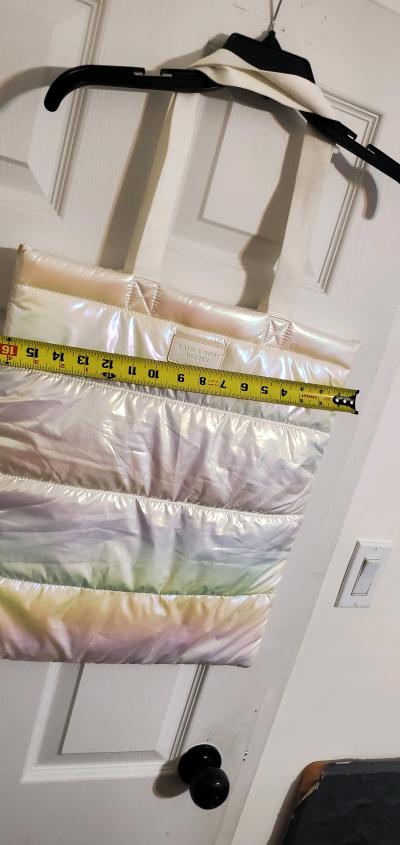 Bath  Body Works Iridescent Puffer Tote Bag - Thumbnail 5