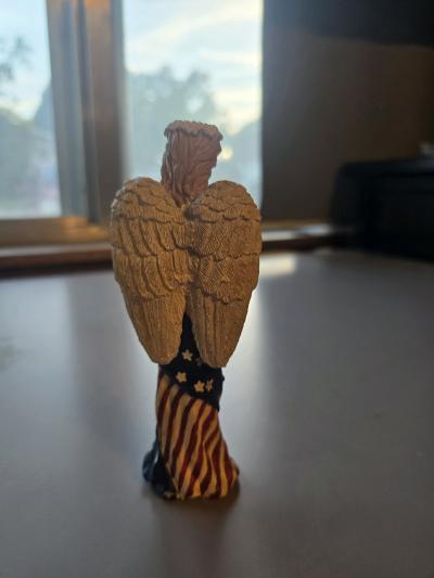 Patriotic Angel Figurine  Red White  Blue Decor - Thumbnail 2