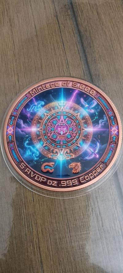 5 Oz Copper Round Aztec Princess - Thumbnail 3