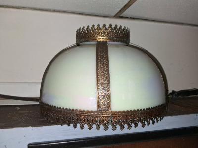 Crystal  and old stained glass lamp shades - Thumbnail 10