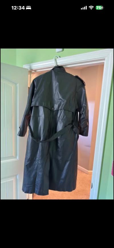 leather trench with thinsulate insert - Thumbnail 5