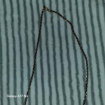 Gold rope chain necklace - Thumbnail 3