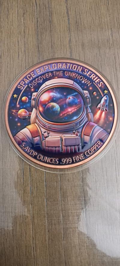5 Oz AVDP Copper Round Space