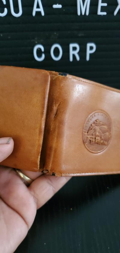 Vintage Singen Hohentwiel Leather Bifold Wallet - Thumbnail 4