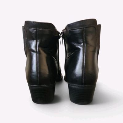 MIA Amore Black Ankle Boots Memory Foam Comfort Low Heel - Thumbnail 7