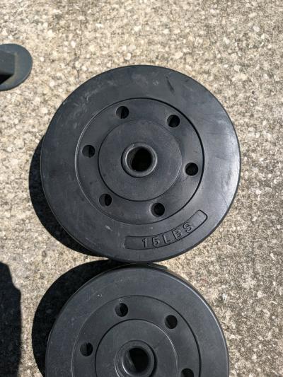 marcy weight bench with 100 lbs of weights - Thumbnail 11