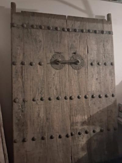 antique Chinese courtyard gate or temple door
