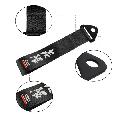 NEW Universal Mugen Power High Strength Black Tow Strap - Thumbnail 4