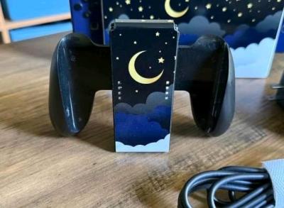 Nintendo Switch Console Dock JoyCons Custom Celestial Skin - Thumbnail 5