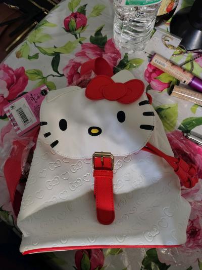 hello kitty bag white and red with bow