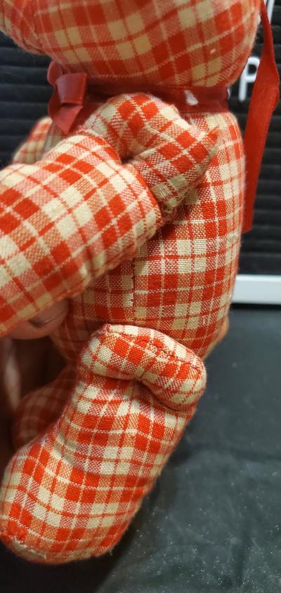 red and white checkered teddy bear - Thumbnail 4