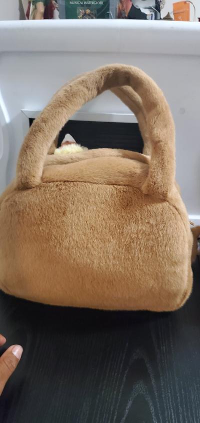 Tuntunzai Chocolate Plush Handbag - Thumbnail 3