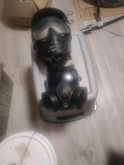 two paintball masks