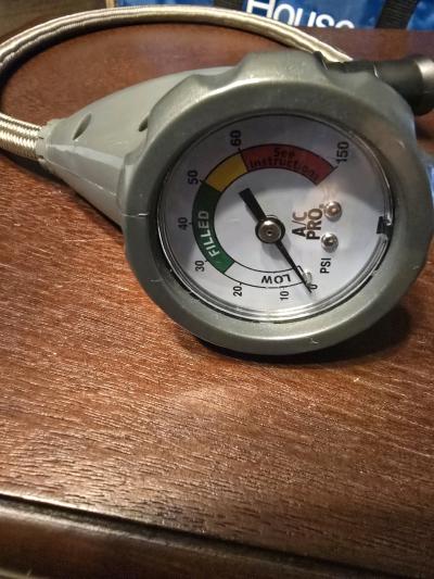 Car Air Conditioner Hose 60 cm with Pressure Gauge - Thumbnail 2