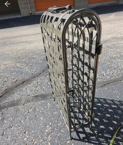 vintage lockable metal wine rack