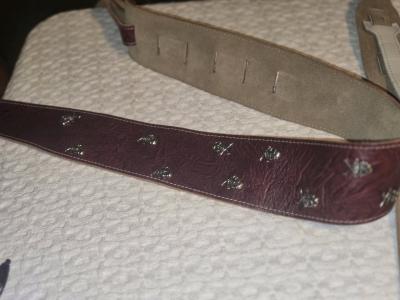 2 leather guitar straps - Thumbnail 3