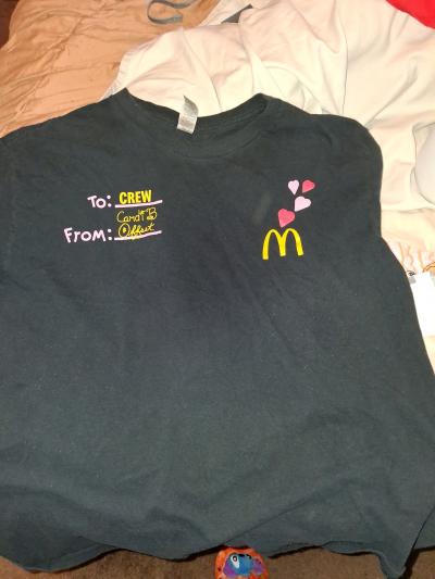 cardi B and offset womens McDonalds employee shirts