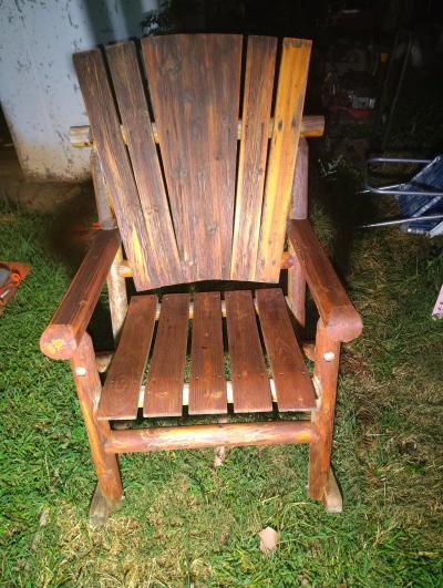 wooden rocking chair