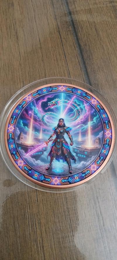5 Oz Copper Round Aztec Princess