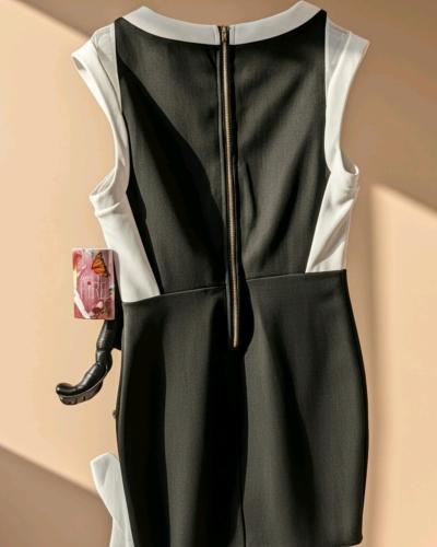 Best black and white sleeveless dress - Thumbnail 3