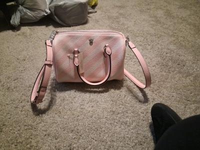 Complete Victorias Secret Pink Stripe Set Duffle Bag Wallet - Thumbnail 9