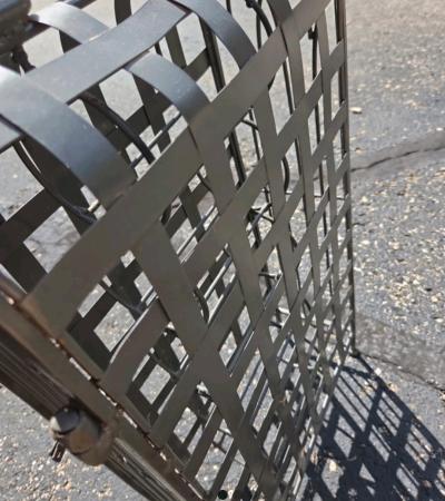 vintage lockable metal wine rack - Thumbnail 5