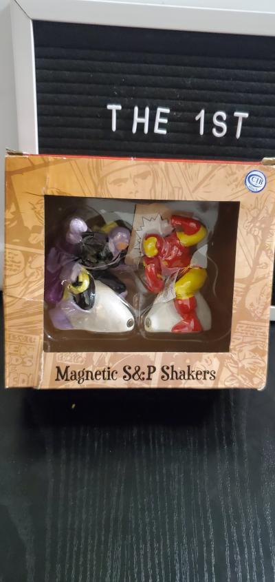 Marvel Iron Man vs Whiplash Salt  Pepper Shakers