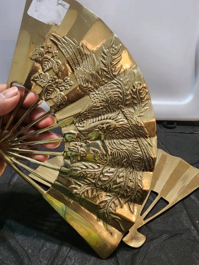 Vintage Solid Brass Phoenix Floral