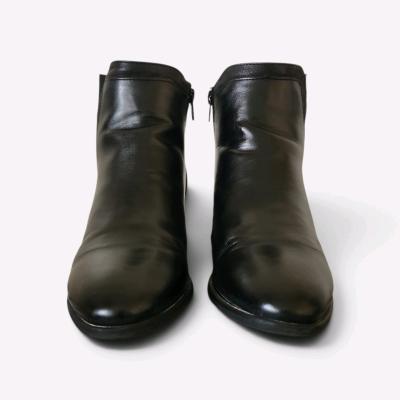 MIA Amore Black Ankle Boots Memory Foam Comfort Low Heel