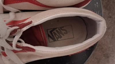 Vintage Red Vans Sneakers - Thumbnail 5