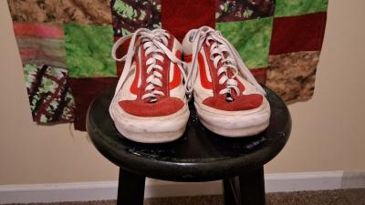 Vintage Red Vans Sneakers